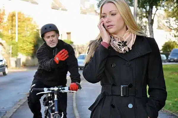 Accidente de ciclista y peatón en Houston